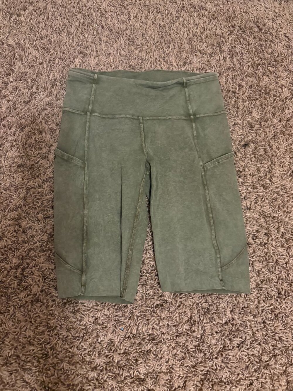 Lululemon Fast and Free Short 10" *Ice Dye 6 Ice Wash Moss Green W7BGHS Nulux